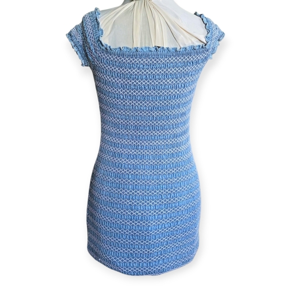 Forever 21 Blue Stretch Knit Mini Dress, Size Small - Picture 6 of 9